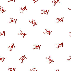 Christmas lettering hand drawn seamless pattern. Vector stock illustration