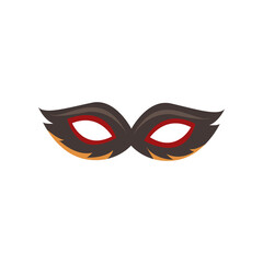Carnival mask in flat style isolated. Vector stock illustration