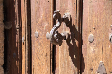 knocker on an antique door
