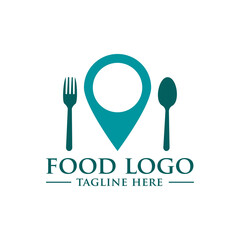 cooking food fork and spoon restaurant logo icon vector template