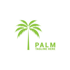 summer tree palm logo icon vector template.