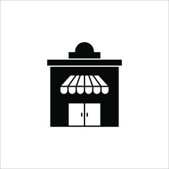 Store icon vector. Simple store sign in modern design style for web site and mobile app on white background