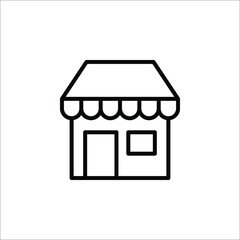 Store icon vector. Simple store sign in modern design style for web site and mobile app on white background