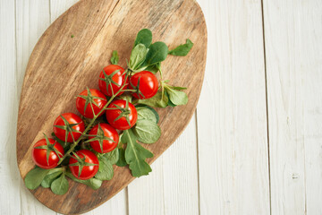 Ingredients kitchen cooking salad red tomatoes view from above