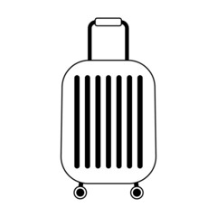 A suitcase in doodle style. Flat vector illustration