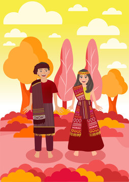 North Sumatra Indonesian Couple in the park