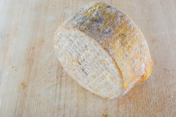 goat cheese, aged Italian. produced in Sicily. traditional pieces of Spanish, French, Italy cheese. with copy space.