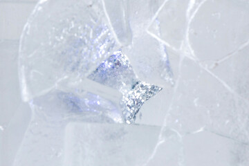 Ice background and texture, new year and christmas background