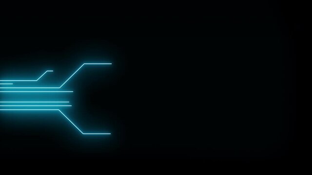 Element of a computer circuit board. Electrical signals travel through wires and conductors in computer microcircuit. Technology and computing.