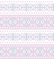 Christmas Fair Isle Seamless Pattern Background