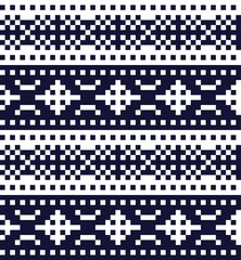 Christmas Fair Isle Seamless Pattern Background
