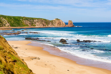 Superb panorama from the cliff tops along the Cape Woolamai Walk - Phillip Island,  Victoria, Australia