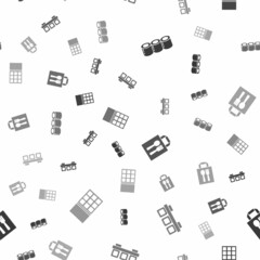 Set Sushi, on cutting board, Online ordering and delivery and Chocolate bar on seamless pattern. Vector