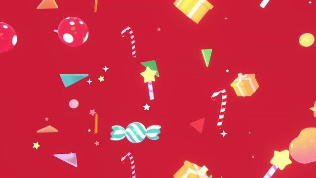 Looped Christmas pattern wallpaper animation.
