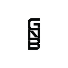 gnb letter initial monogram logo design