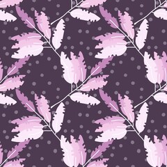 Seamless pattern with leaves for fabrics and textiles