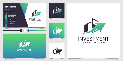 Ivestment logo for building and mortgage companies Premium Vector