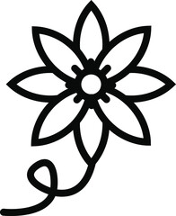 The illustration of flower icon vector.
Suitable for garden, plant or green life.