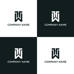 logo initial HW abstract design