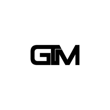 gtm letter initial monogram logo design