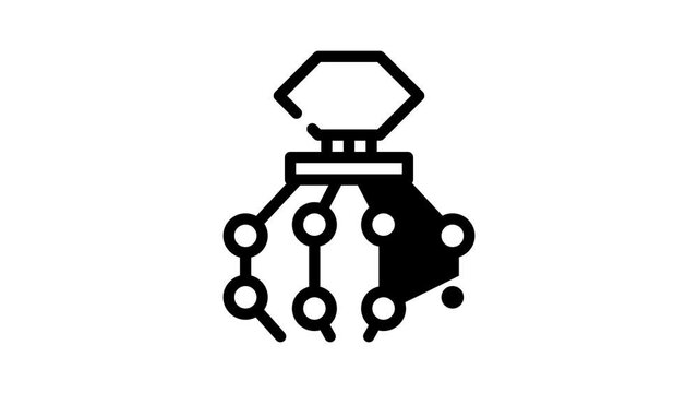 nanorobot equipment animated line icon nanorobot equipment sign. isolated on white background