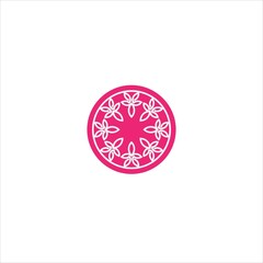 flower arrangement logo vector template emblem