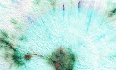 Obraz premium Blue Watercolor Batik Repeat. Dye Bleach Light