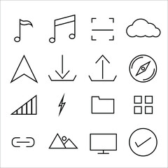 line icon set for smartphone