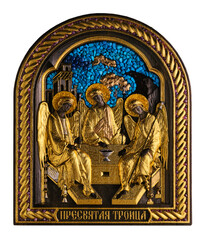 Fototapeta na wymiar Church icon of the holy trinity.