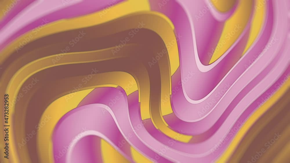 Leinwandbilder Abstract wave flow 3d rendering loop animation. Colorful motion design template