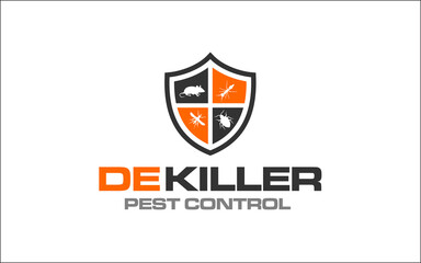 Fototapeta premium Illustration vector graphic of disinfection service and pest control logo design template-09