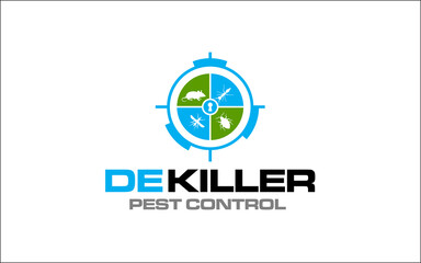 Illustration vector graphic of disinfection service and pest control logo design template-09