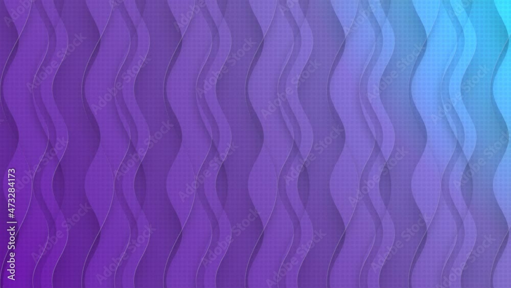 Aufkleber Background with infinitely flowing wavy lines. 3d rendering loop animation HD