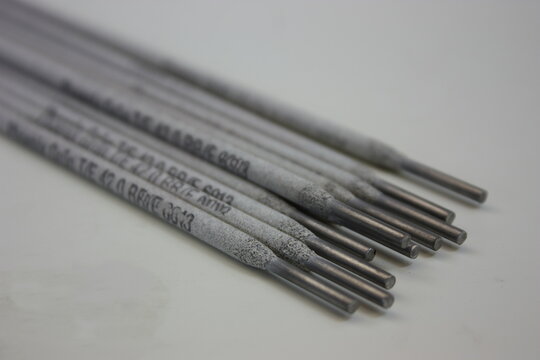 Close up of welding electrodes