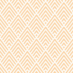 Beige lines rhombuses seamless pattern.