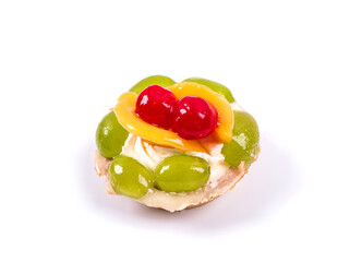 colorful cake handmade on a white background