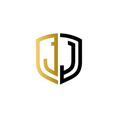 jj shield logo design vector icon	