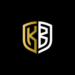 kb shield logo design vector icon