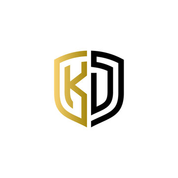 kd shield logo design vector icon