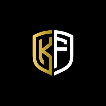 kf shield logo design vector icon