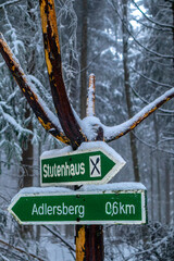 Schöne Winterlandschaft auf den Höhen des Thüringer Waldes bei Schmiedefeld - Thüringen