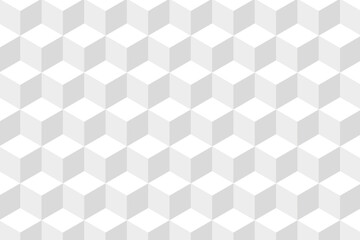 Geometric background vector in white cube patterns