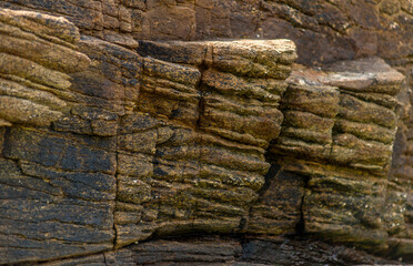 Roches en bord de mer à Quiberon, France