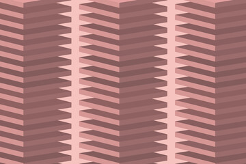 Pastel pink background, geometric pattern in 3D vector