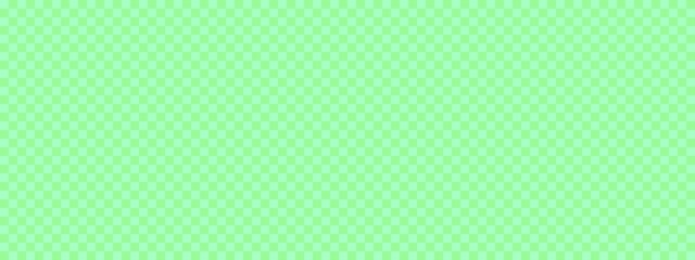 Checkerboard banner. Pale Green and Mint colors of checkerboard. Small squares, small cells. Chessboard, checkerboard texture. Squares pattern. Background.