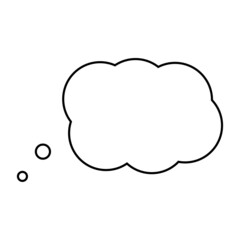 icon for web design dialog box, window of thoughts