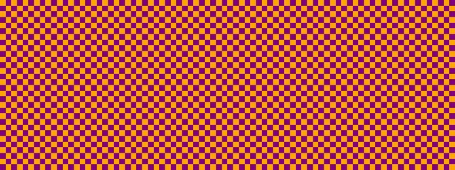 Checkerboard banner. Purple and Orange colors of checkerboard. Small squares, small cells. Chessboard, checkerboard texture. Squares pattern. Background.