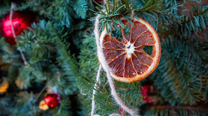 dried orange christmas tree decoration
