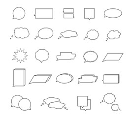 A set of dialog icons for web design.