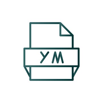 Ym Line Gradient Vector Icon Design